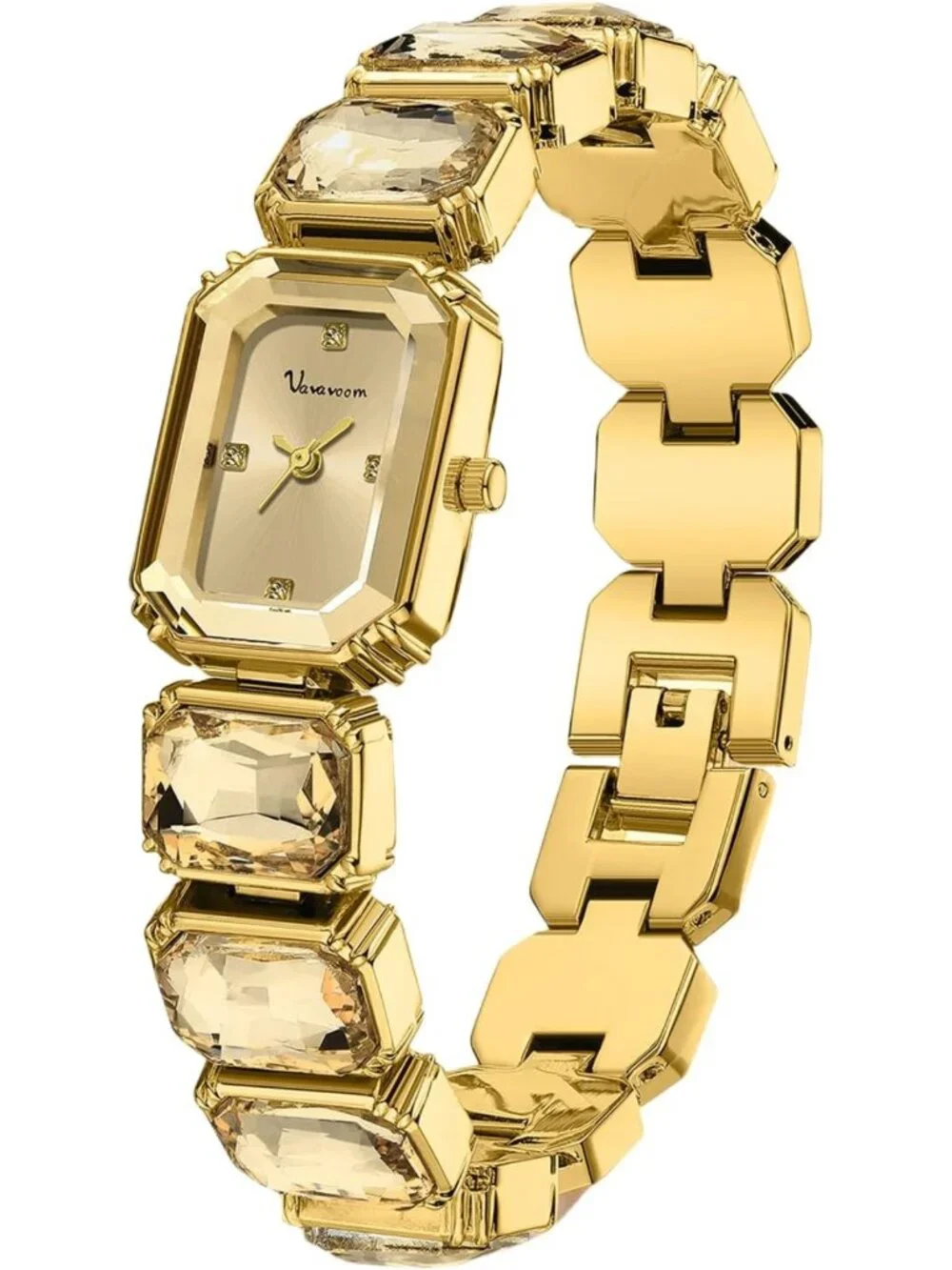 Elegant Crystal Bracelet Watch for Women - Minimalist Diamond Bangle, Waterproof